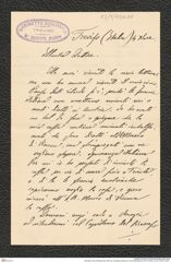 Nachlass Franz Steindachner, Brief von Giuseppe Scarpa an Franz Steindachner (04.10.XXXX), Inv.Nr. 440.08, Seite 1